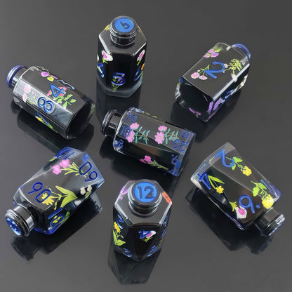 Resin Dice ‌Irregular Potion Bottle DnD D&D Dice Set