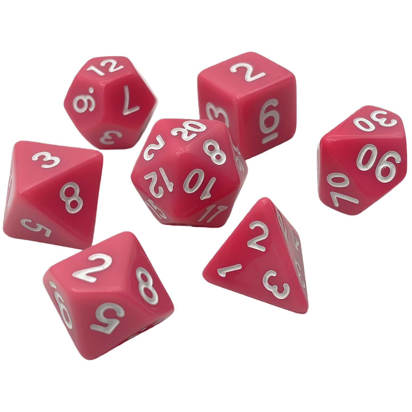 Acrylic Dice Solid-Color Polyhedral Dice Acrylic Dice Solid-Color Polyhedral Dice
