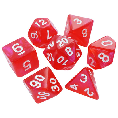 Acrylic Dice ‌Monochrome Vibrant Polyhedral Dice DnD D&D Dice Set