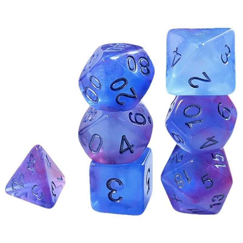 Acrylic Dice Two-Color Iridescent Polyhedron Two-Color Iridescent Polyhedron