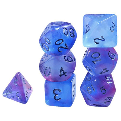 Acrylic Dice Two-Color Iridescent Polyhedron Two-Color Iridescent Polyhedron
