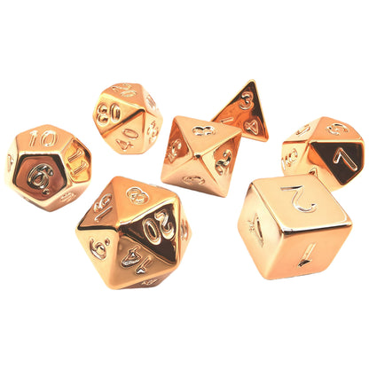 Acrylic Dice ‌Rainbow Electroplated Metallic Polyhedral DnD D&D Dice Set
