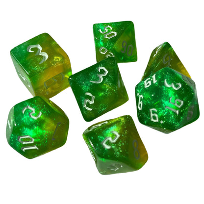 Acrylic Dice ‌New Duo-Shift Chameleon Polyhedral DnD D&D Dice Set