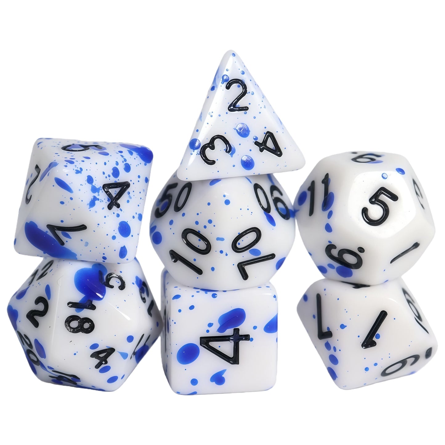 Acrylic Dice ‌Solid Blood Crimson Polyhedral DnD D&D Dice Set