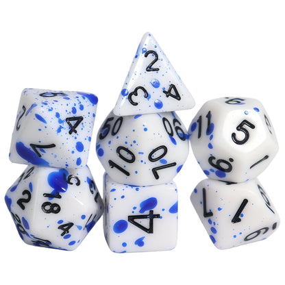 Acrylic Dice ‌Solid Blood Crimson Polyhedral DnD D&D Dice Set