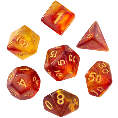 Acrylic Dice New Duo-Shift Chameleon Polyhedral DnD D&D Dice Set