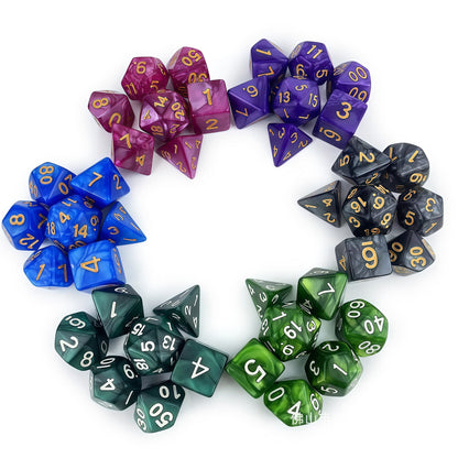 Acrylic Dice Pearlescent Polyhedral Finish Pearlescent Polyhedral Finish