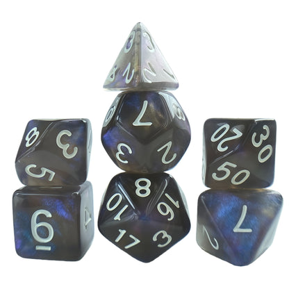 Acrylic Dice ‌Monochrome Vibrant Polyhedral Dice DnD D&D Dice Set