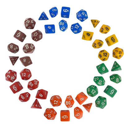 Acrylic Dice Solid-Color Polyhedral Dice Acrylic Dice Solid-Color Polyhedral Dice