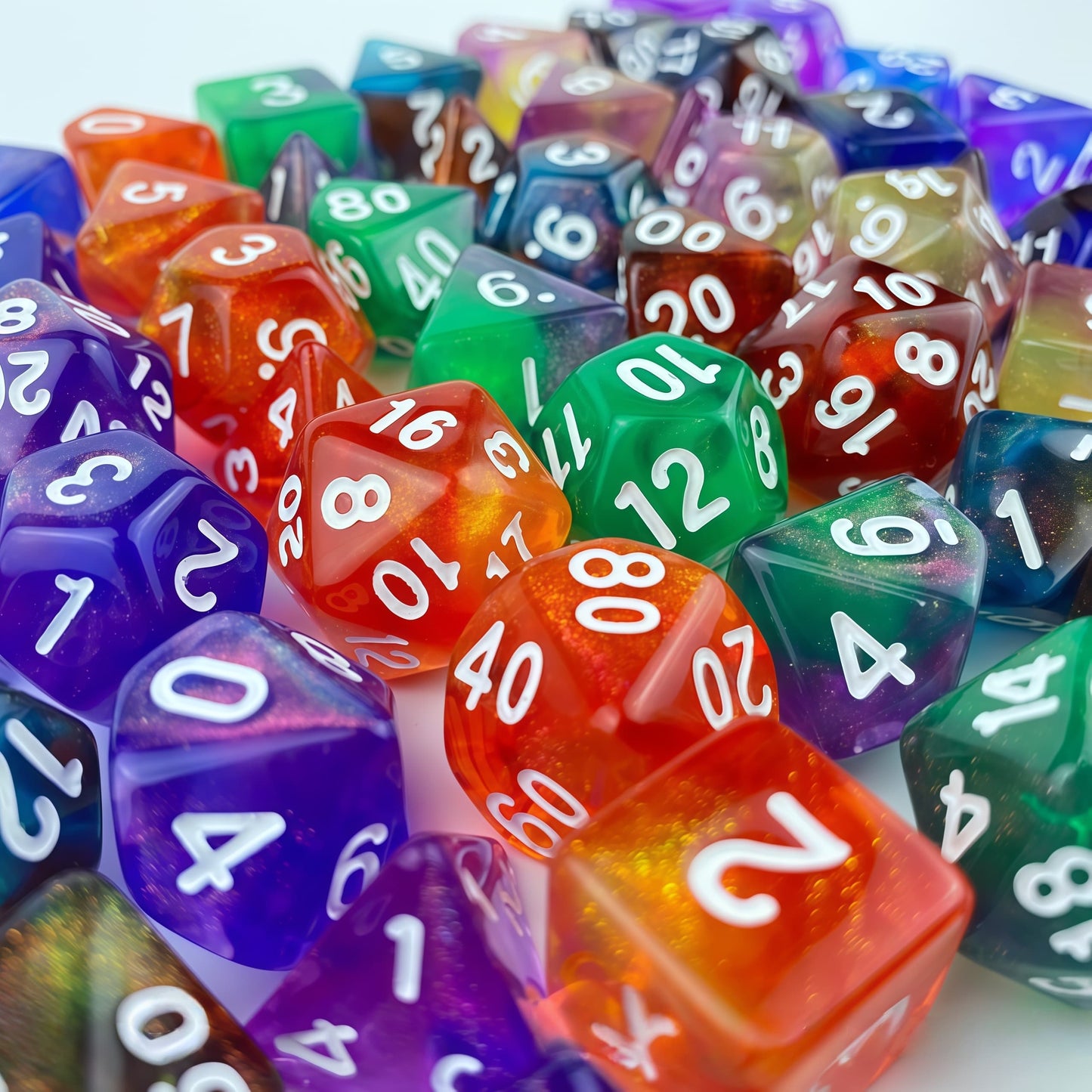 Ensemble de dés acryliques à double couleur pour jeux de rôle (D&amp;D)