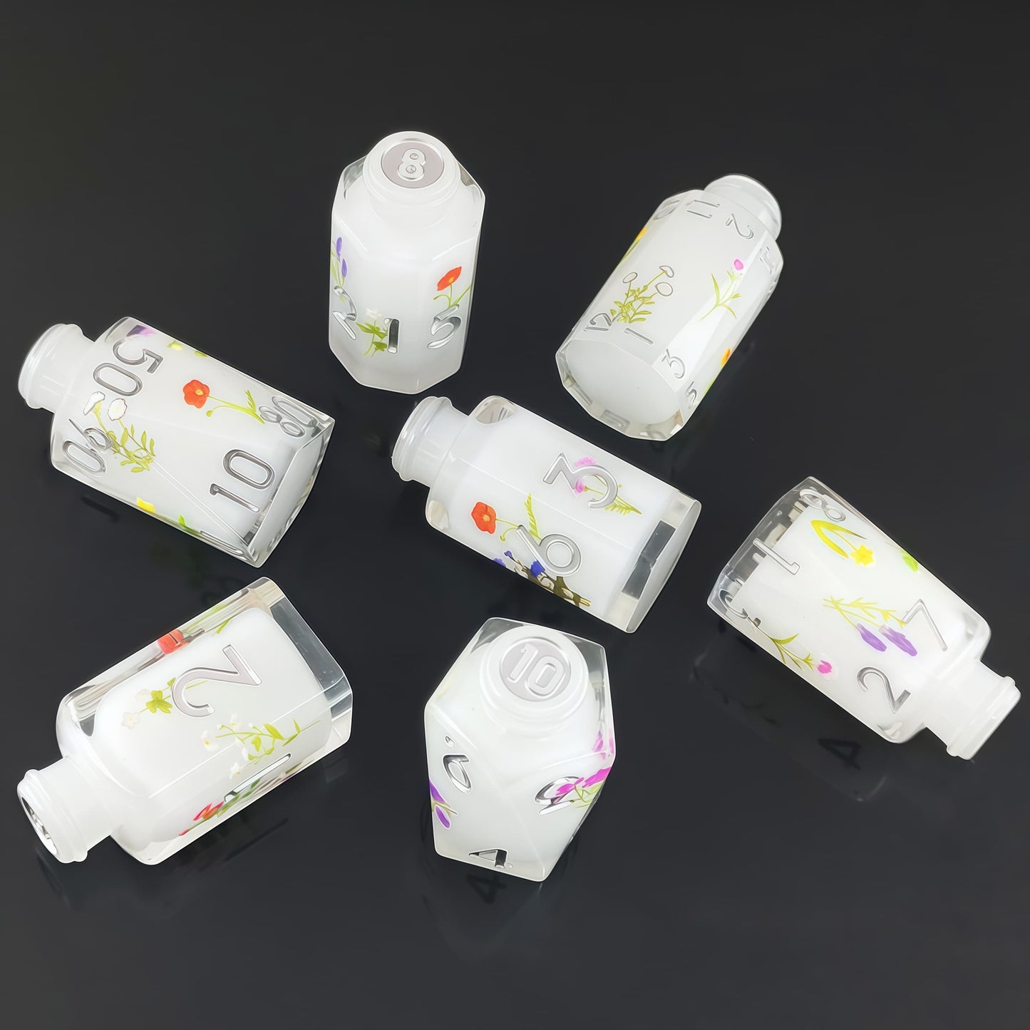 Resin Dice ‌Irregular Potion Bottle DnD D&D Dice Set