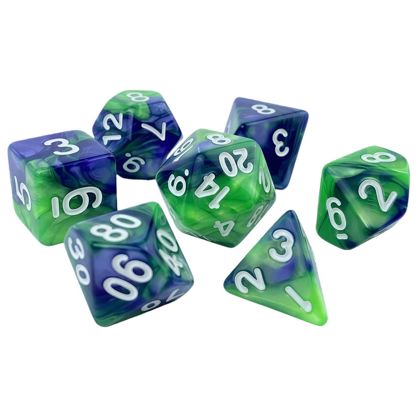 Acrylic Dice ‌Bi-color Polyhedral Dice‌ DnD D&D Dice Set