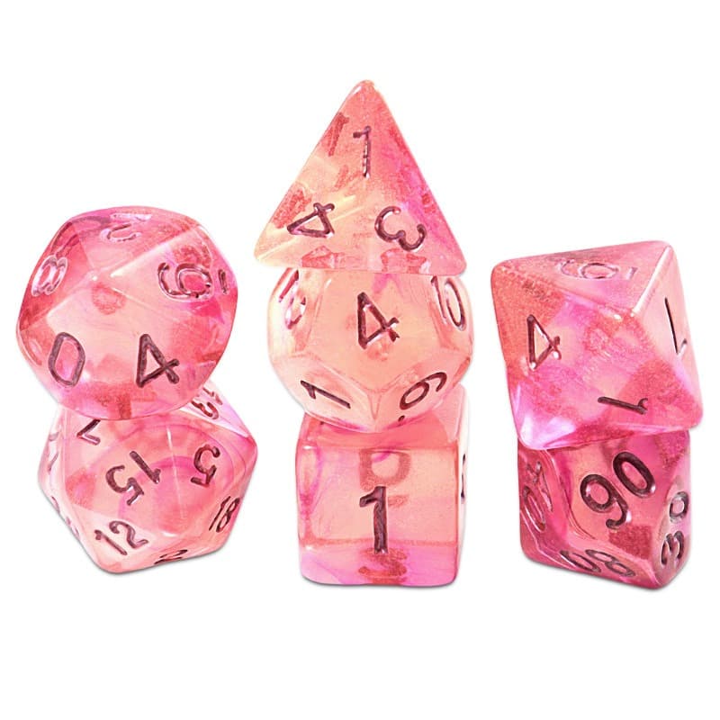 Acrylic Dice Two-Color Iridescent Polyhedron Two-Color Iridescent Polyhedron