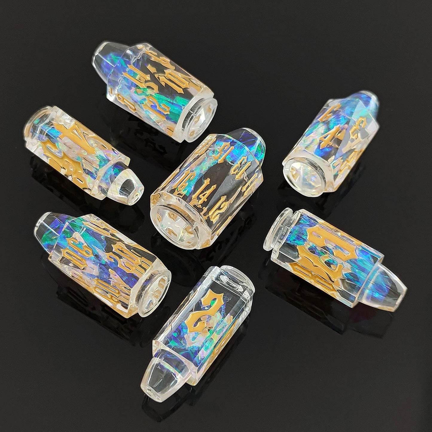 Resin Dice Irregular bullet DnD D&D Dice Set