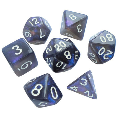 Acrylic Dice ‌Monochrome Vibrant Polyhedral Dice DnD D&D Dice Set