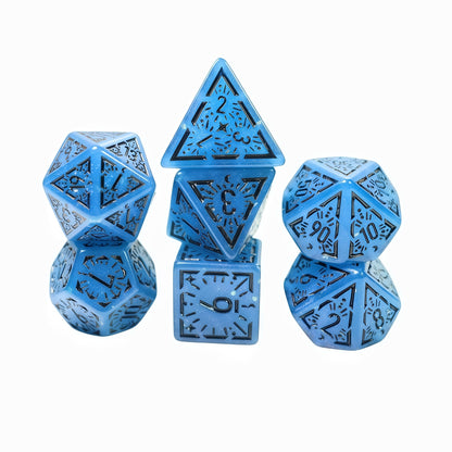Acrylic Dice ‌Antique Openwork Colorful Polyhedral  DnD D&D Dice Set