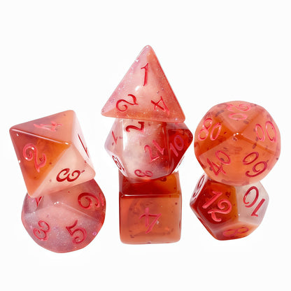 Acrylic Dice Duo-Tone Layered Polyhedral DnD D&D Dice Set