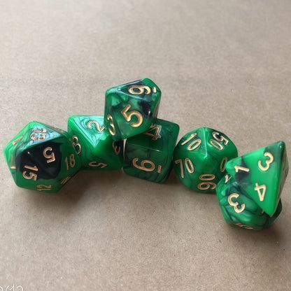 Acrylic Dice ‌Duo-Tone Polyhedral DnD D&D Dice Set