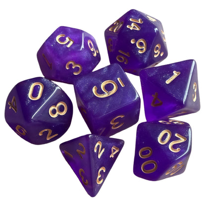 Acrylic Dice ‌Glitter Polyhedral DnD D&D Dice Set