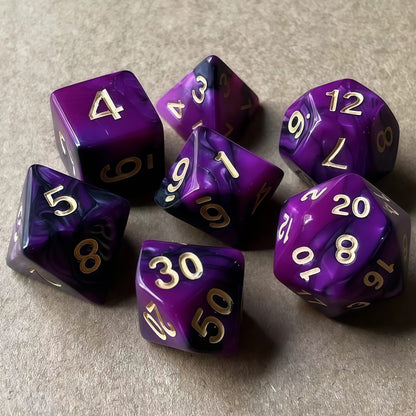 Acrylic Dice ‌Duo-Tone Polyhedral DnD D&D Dice Set