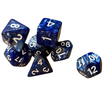 Acrylic Dice ‌Duo-Tone Polyhedral DnD D&D Dice Set