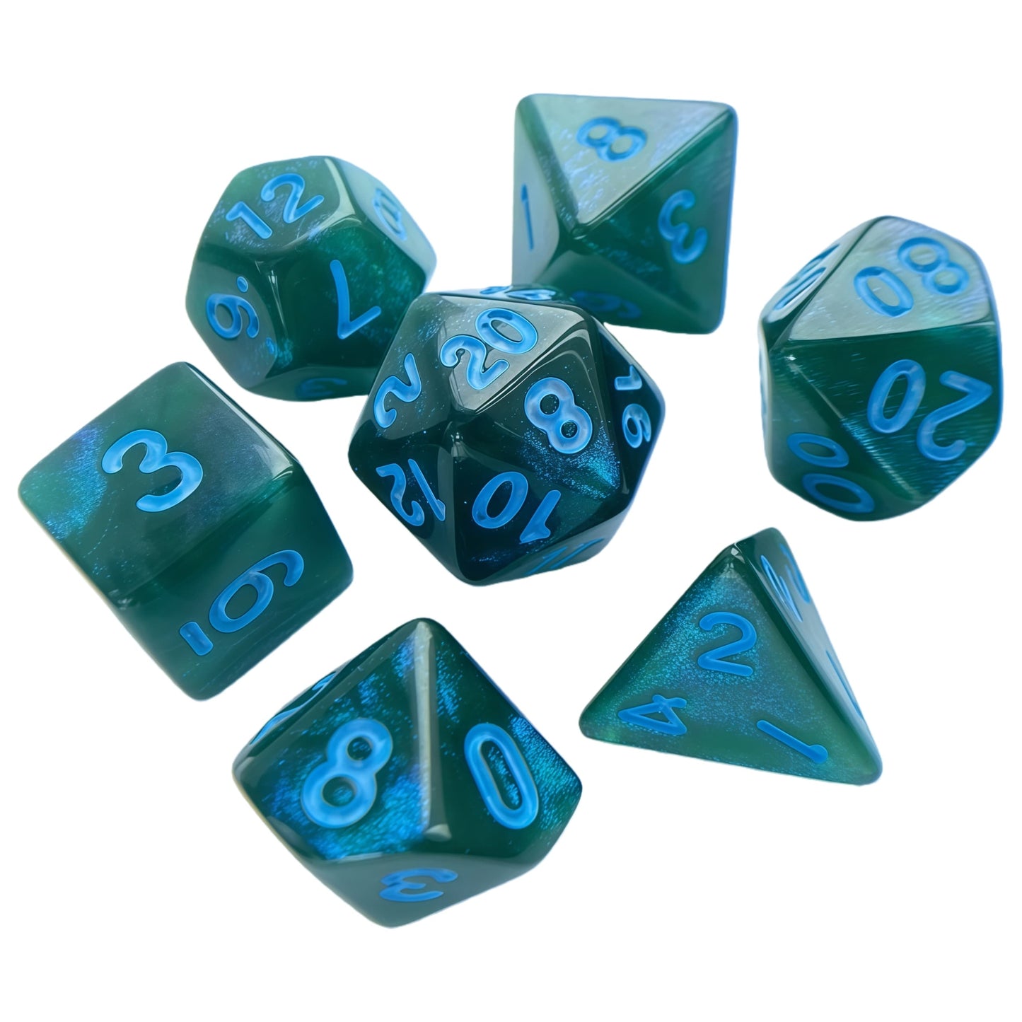 Acrylic Dice ‌Monochrome Vibrant Polyhedral Dice DnD D&D Dice Set