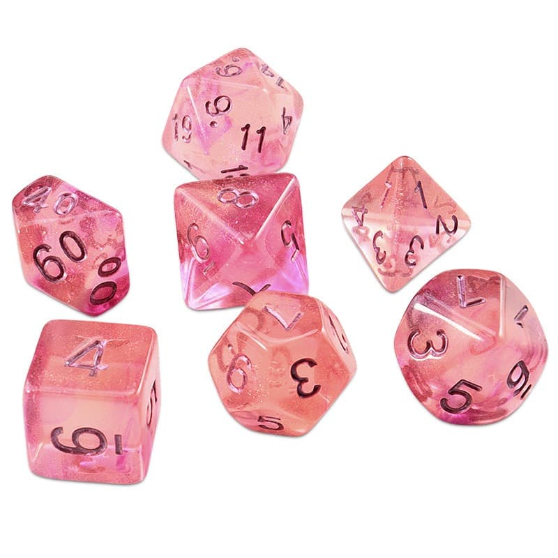 Acrylic Dice Two-Color Iridescent Polyhedron Two-Color Iridescent Polyhedron