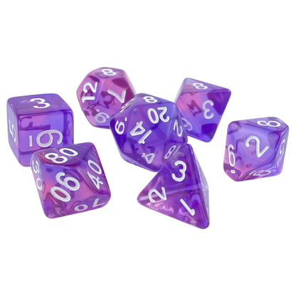 Ensemble de dés acryliques à double couleur pour jeux de rôle (D&amp;D)
