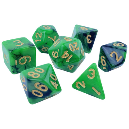 Acrylic Dice ‌Bi-color Polyhedral Dice‌ DnD D&D Dice Set
