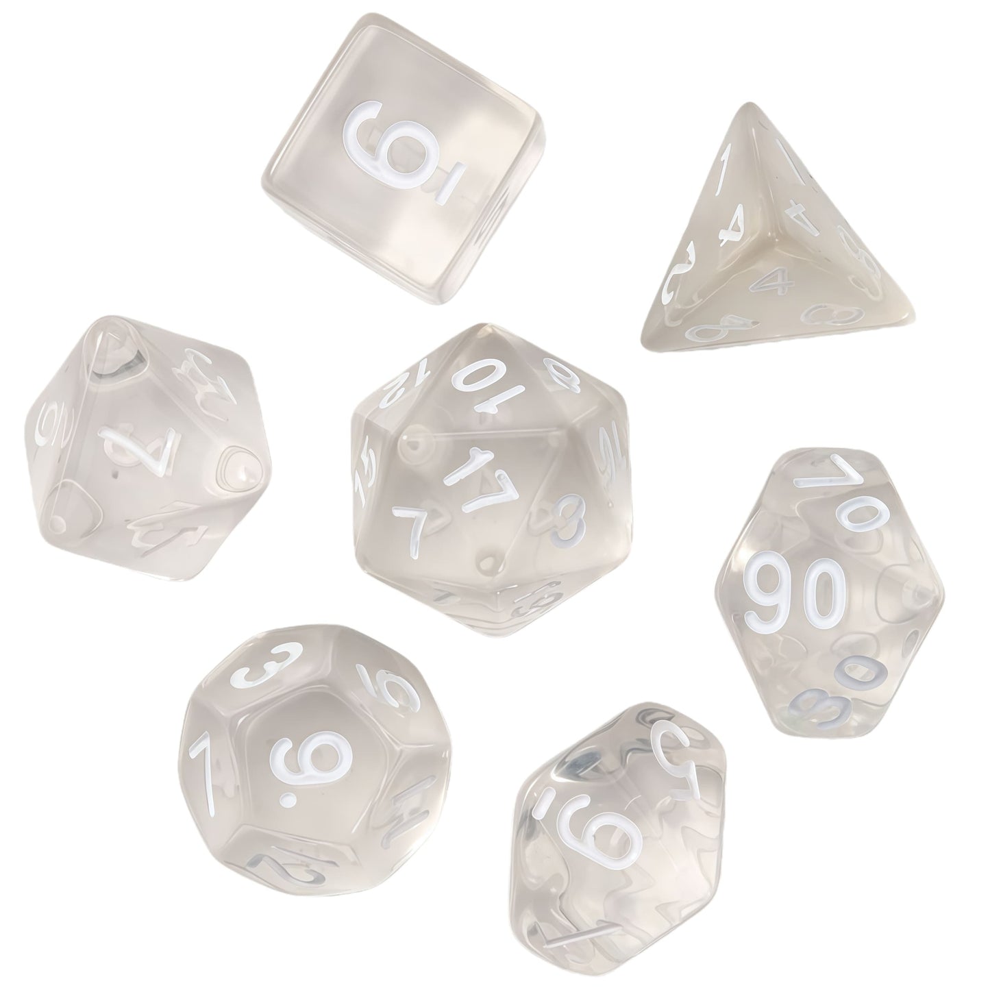 Acrylic Dice ‌‌New Crystal Clear Polyhedral ‌New Crystal Clear Polyhedral