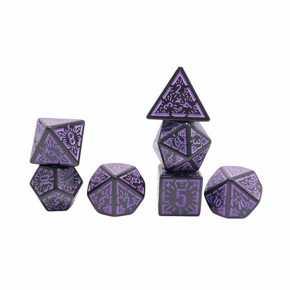 Acrylic Dice ‌Antique Openwork Colorful Polyhedral  DnD D&D Dice Set