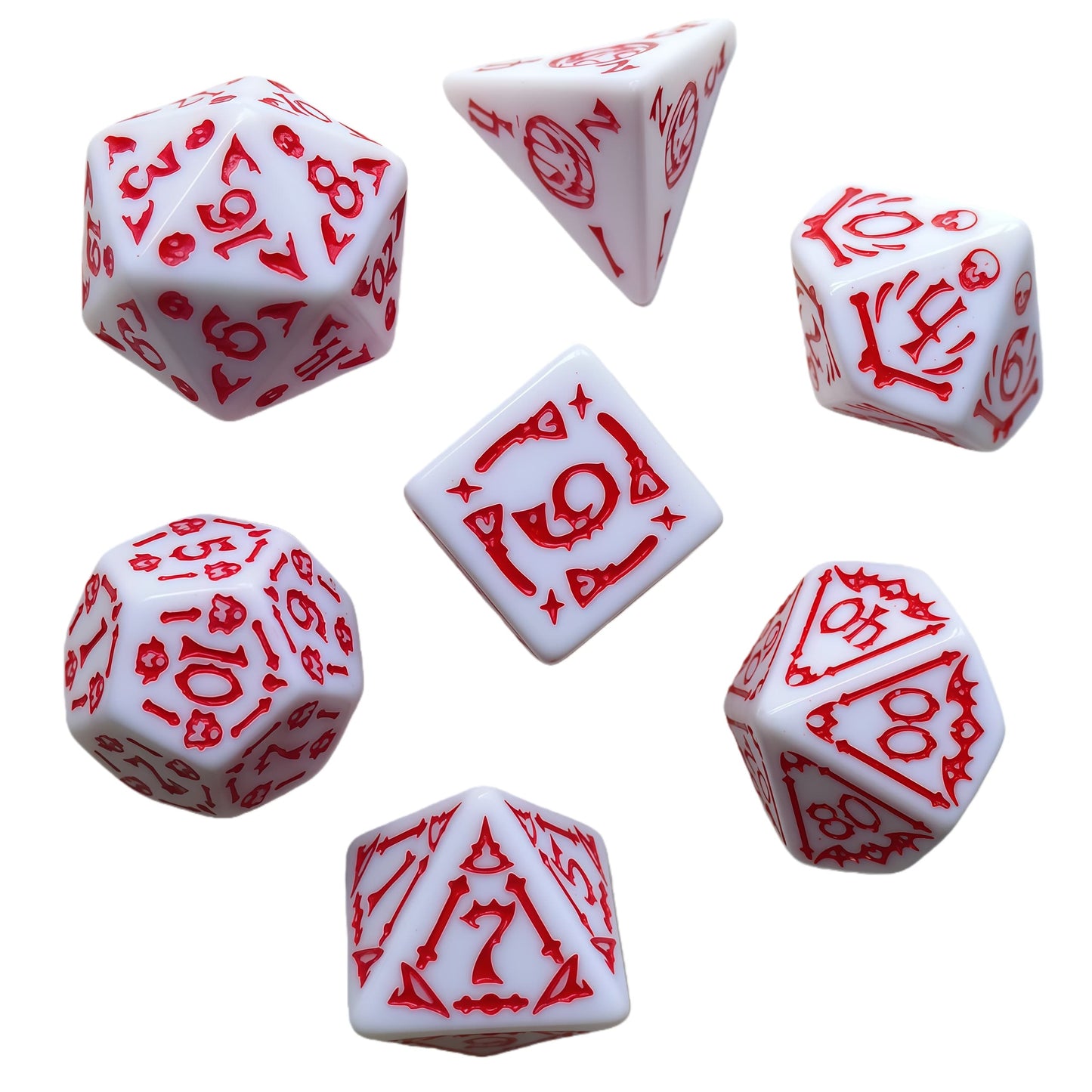 Acrylic Dice ‌Halloween Haunted Polyhedral DnD D&D Dice Set