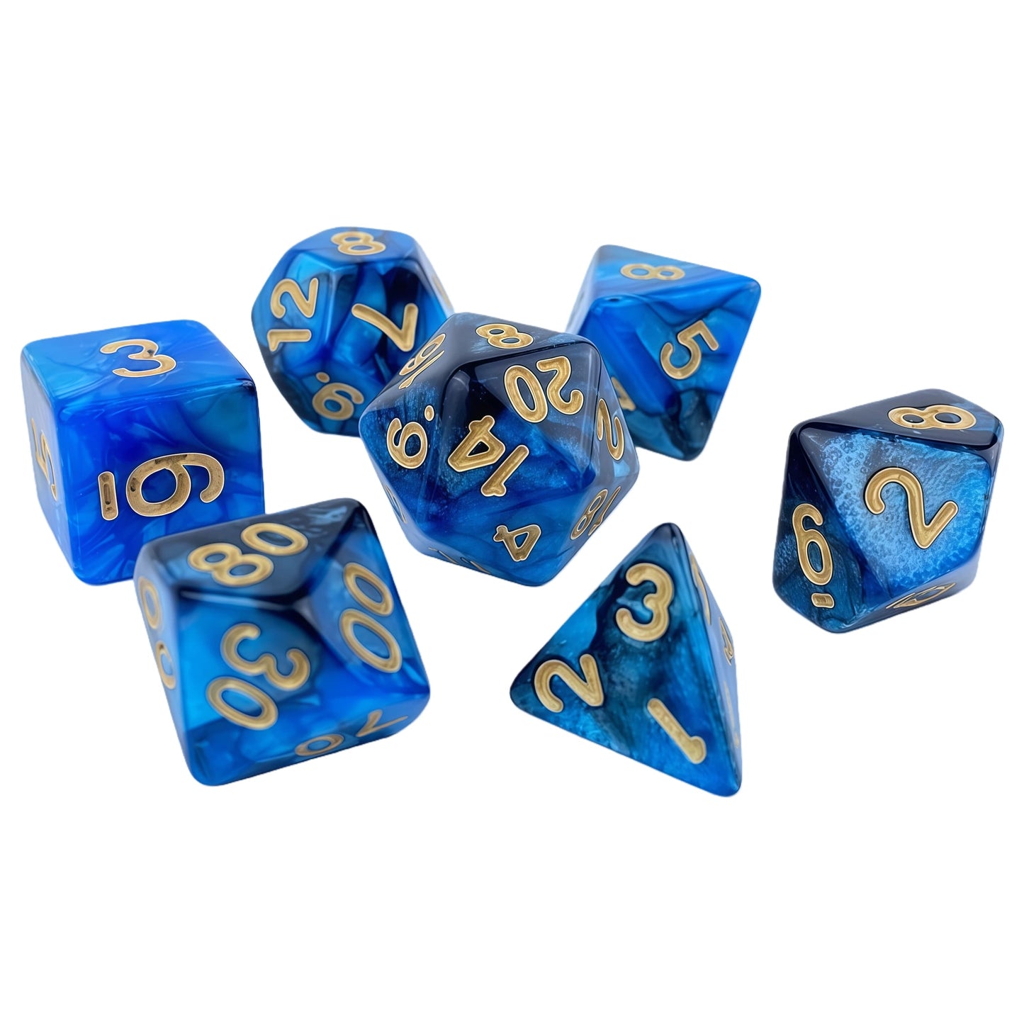 Acrylic Dice ‌Bi-color Polyhedral Dice‌ DnD D&D Dice Set