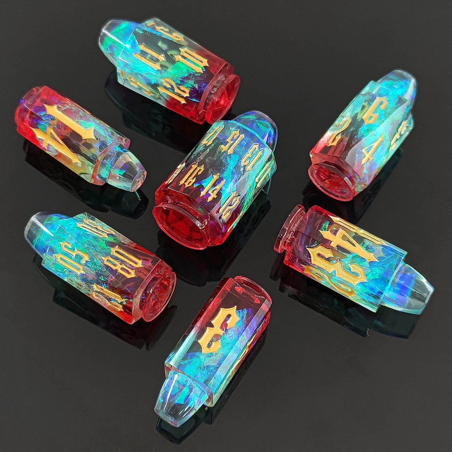 Resin Dice Irregular bullet DnD D&D Dice Set