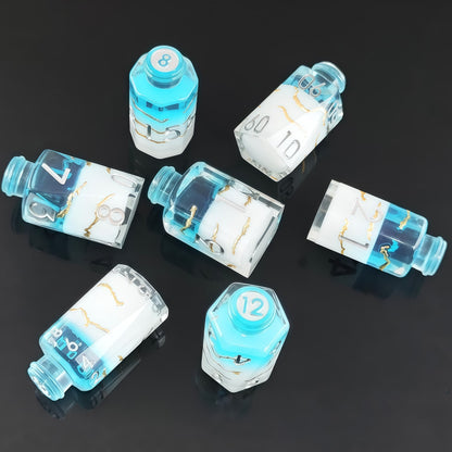 Resin Dice ‌Irregular Potion Bottle DnD D&D Dice Set