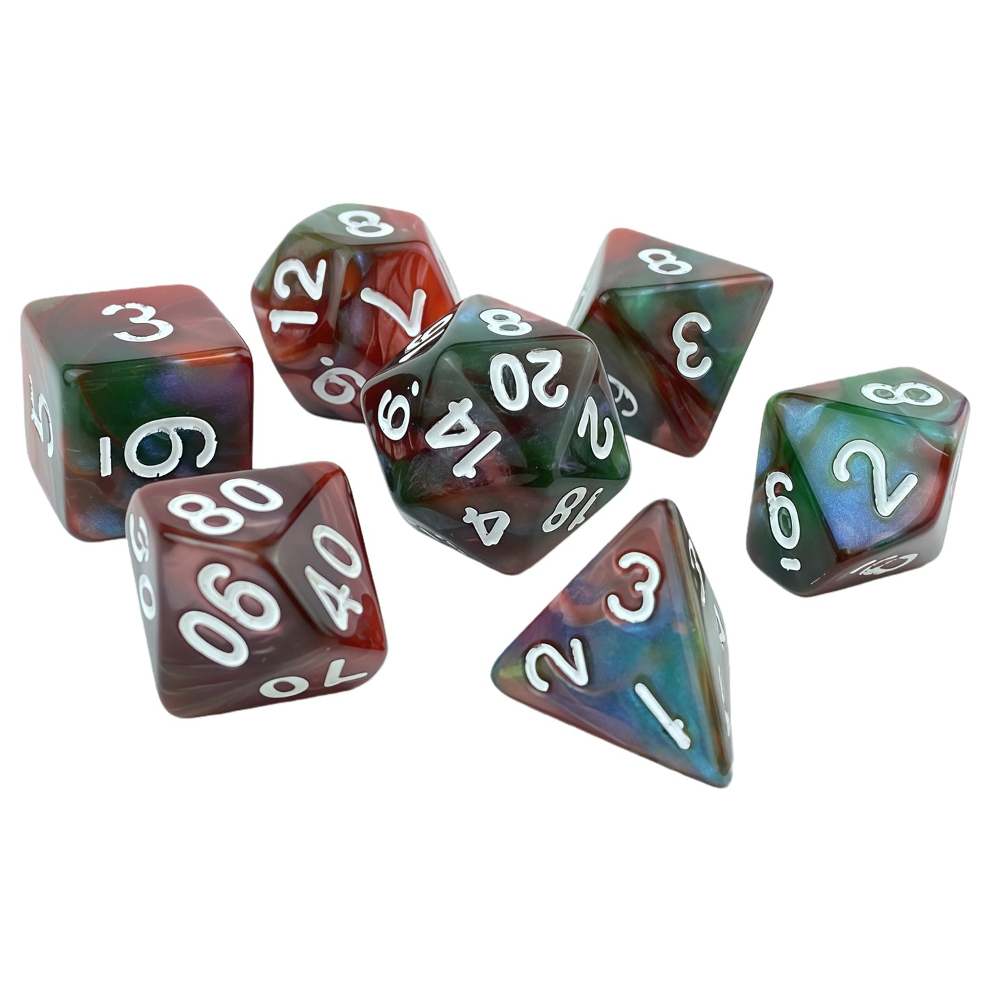 Ensemble de dés acryliques à double couleur pour jeux de rôle (D&amp;D)