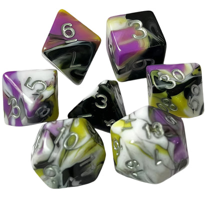 Acrylic Dice ‌New Quad-Tone Polyhedral DnD D&D Dice Set