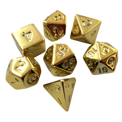 Acrylic Dice ‌Rainbow Electroplated Metallic Polyhedral DnD D&D Dice Set