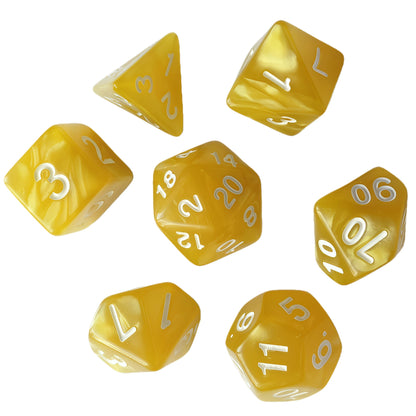 Acrylic Dice Matte Pearl Economy Polyhedral DnD D&D Dice Set