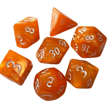 Acrylic Dice ‌Pearlescent Macaron Pastels Polyhedral DnD D&D Dice Set