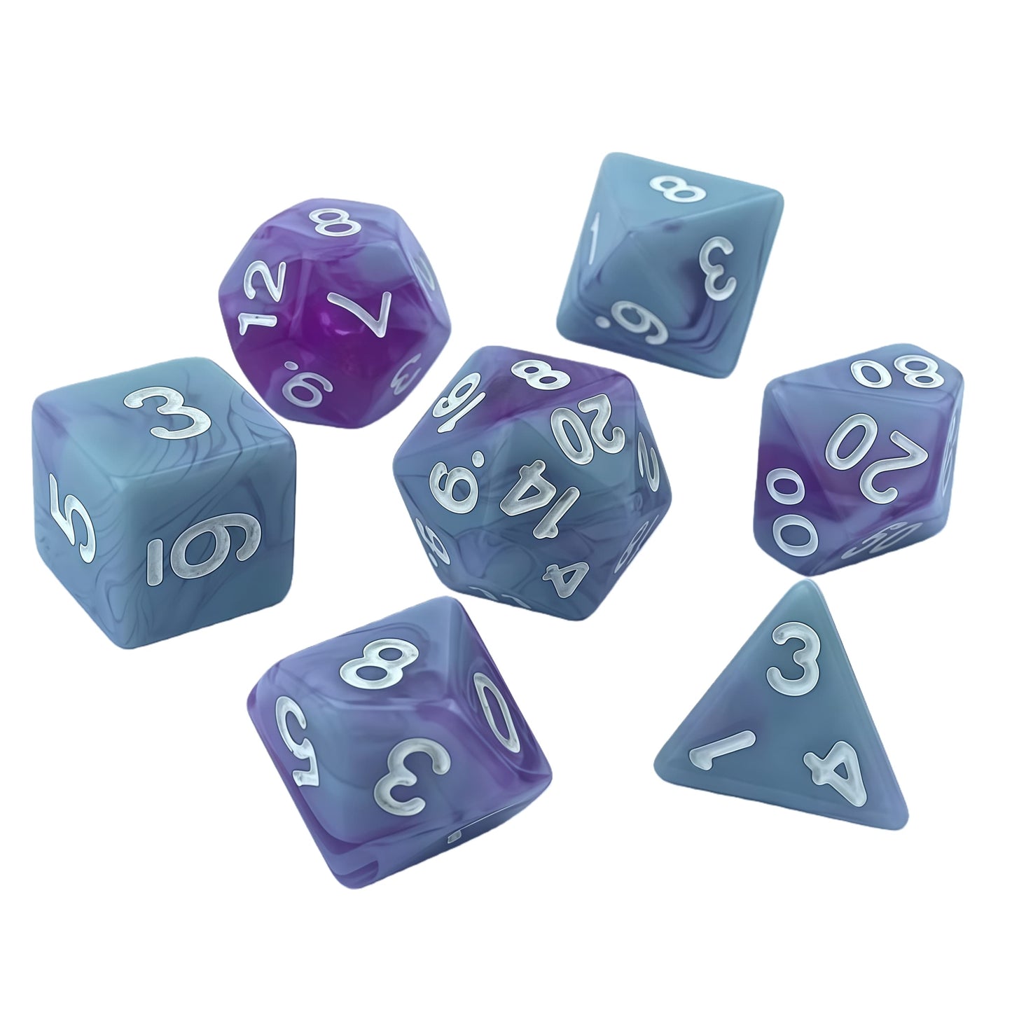 Ensemble de dés acryliques à double couleur pour jeux de rôle (D&amp;D)