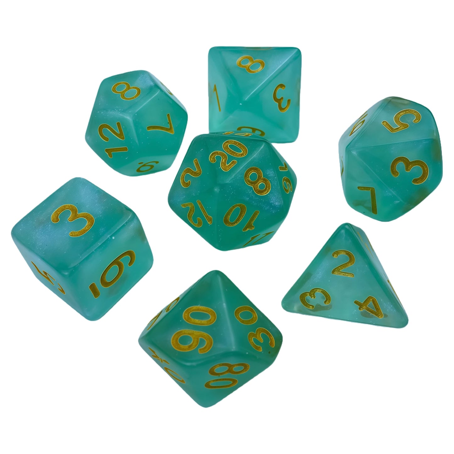 Acrylic Dice ‌Monochrome Vibrant Polyhedral Dice DnD D&D Dice Set