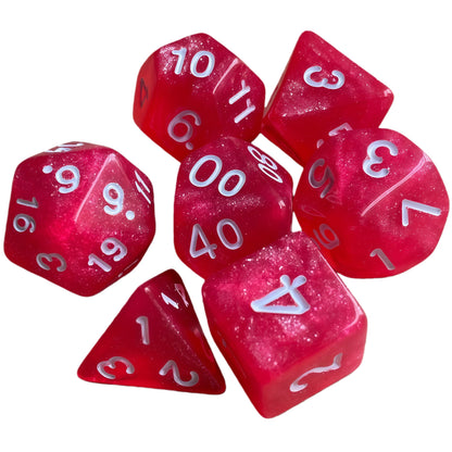 Acrylic Dice ‌Glitter Polyhedral DnD D&D Dice Set