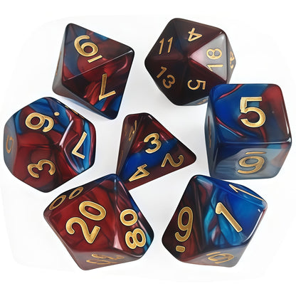 Acrylic Dice ‌Duo-Tone Polyhedral DnD D&D Dice Set