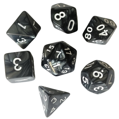Acrylic Dice Matte Pearl Economy Polyhedral DnD D&D Dice Set