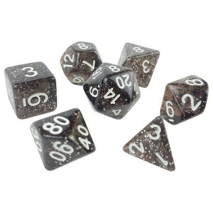 Acrylic Dicee ‌Translucent Glitter Dice DnD D&D Dice Set