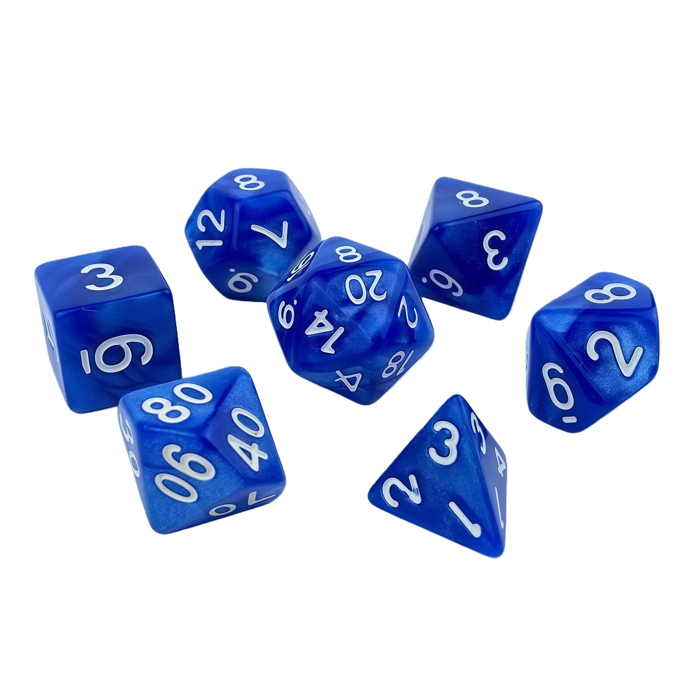 Acrylic Dice Pearlescent Polyhedral Finish Pearlescent Polyhedral Finish