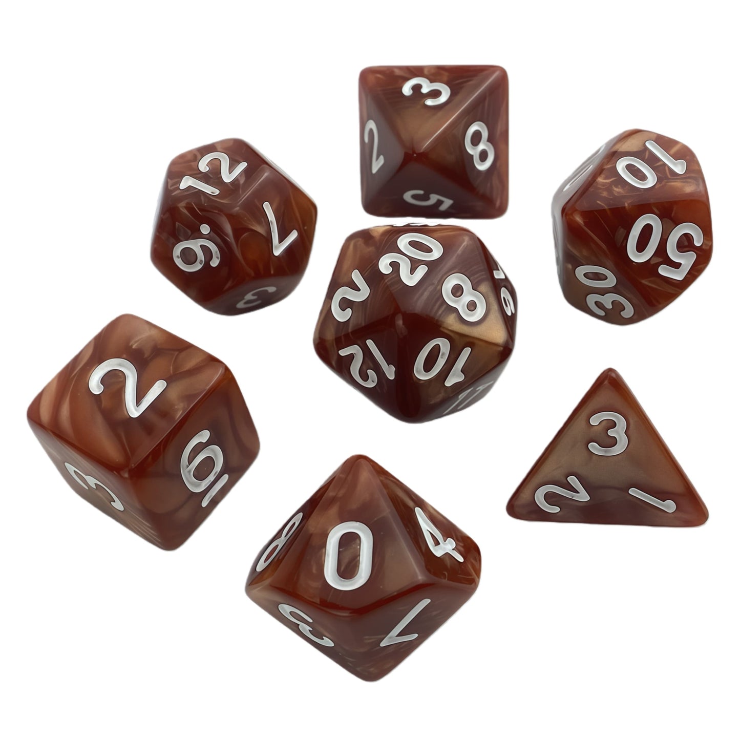 Acrylic Dice Pearlescent Polyhedral Finish Pearlescent Polyhedral Finish