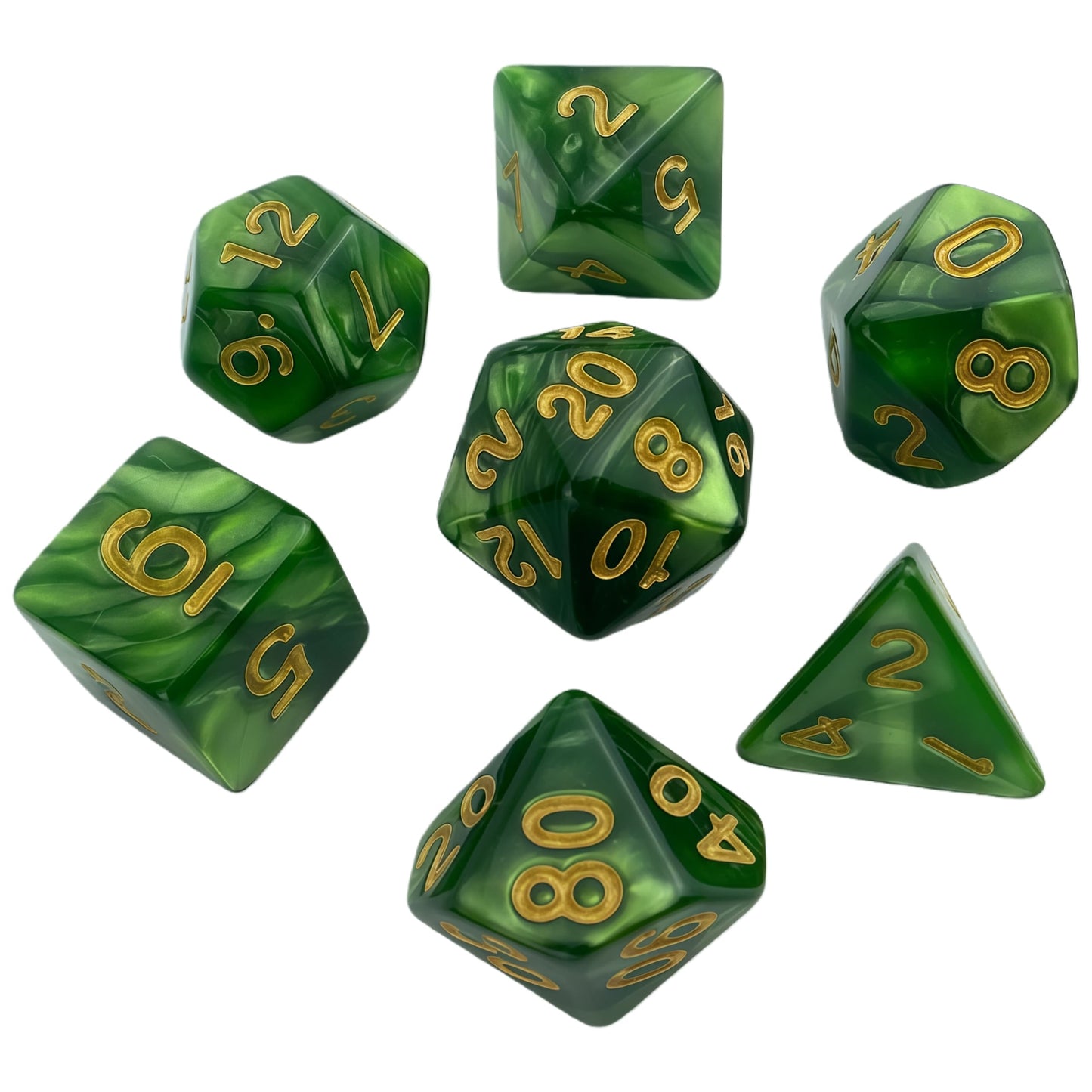 Acrylic Dice Pearlescent Polyhedral Finish Pearlescent Polyhedral Finish