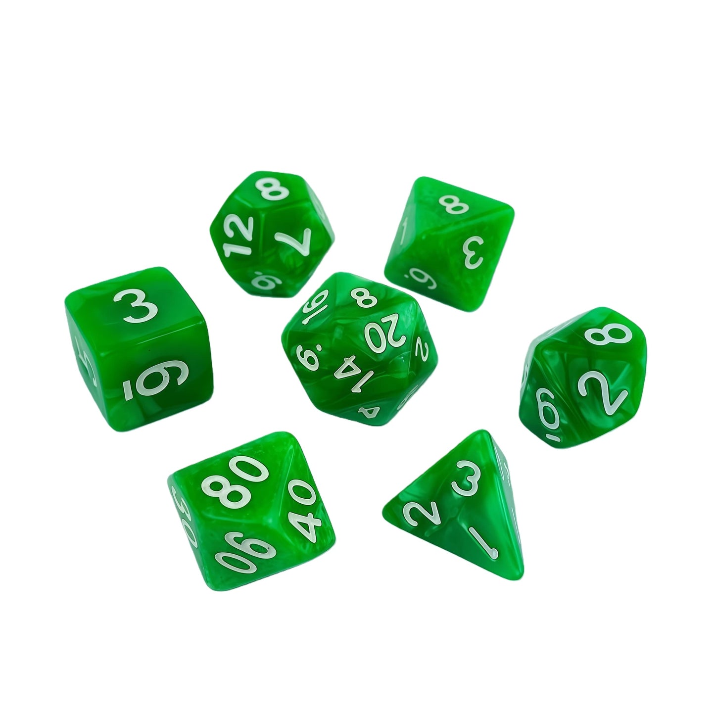 Acrylic Dice Pearlescent Polyhedral Finish Pearlescent Polyhedral Finish